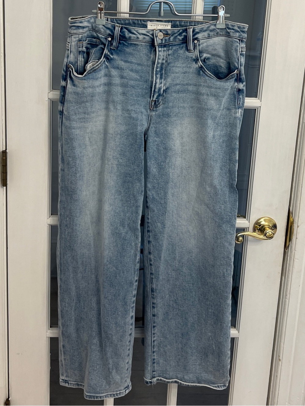RISEN Los Angeles Women's High Rise Ankle Crop Barrel Leg Jeans Size 31